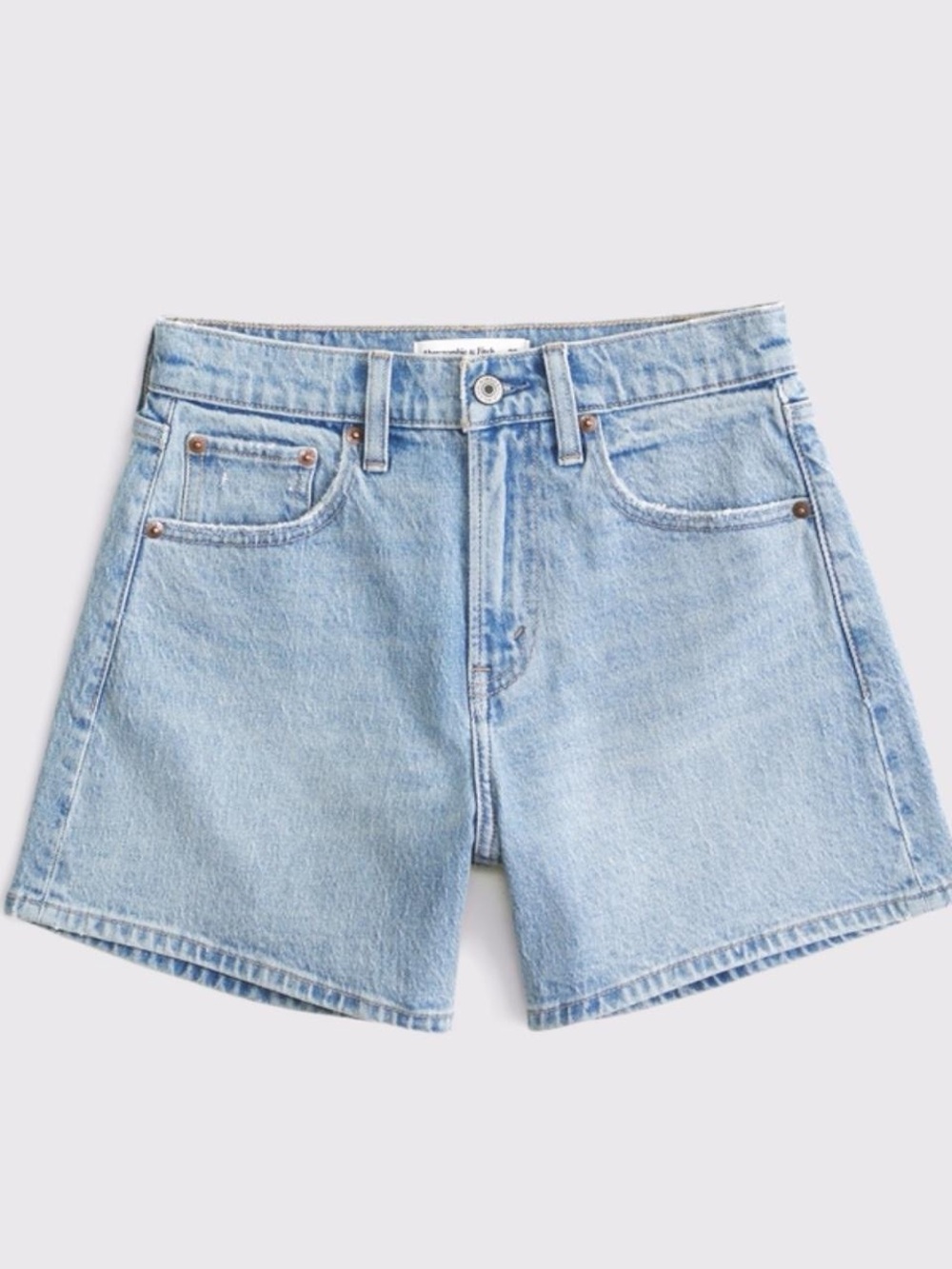 Abercrombie The Dad Jean Shorts High Rise Light Wash